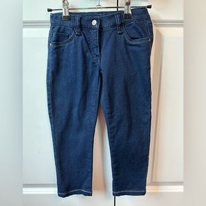 Hanna Andersson Girls Dark Wash Straight Leg Jeans (Size 110)